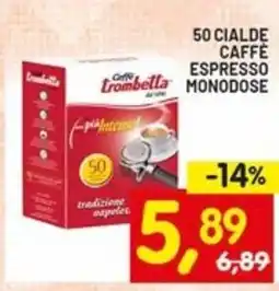 Centro Commerciale Discount 50 cialde caffè espresso monodose offerta