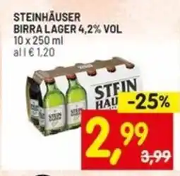 Centro Commerciale Discount Steinhäuser birra lager 4,2% vol offerta