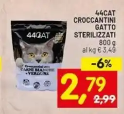 Centro Commerciale Discount 44cat croccantini gatto sterilizzati offerta