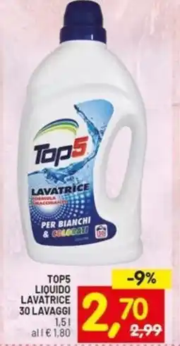 Centro Commerciale Discount Top5 liquido lavatrice offerta
