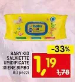 Centro Commerciale Discount Baby kid salviette umidificate igiene bimbo 80 pezzi offerta