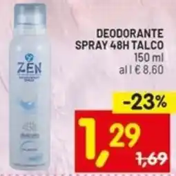 Centro Commerciale Discount Deodorante spray 48h talco offerta