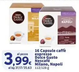 Sigma 16 Capsule caffè espresso Dolce Gusto Nescafé Milano, Napoli offerta