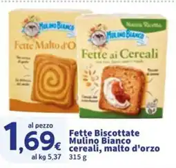 Sigma Fette Biscottate Mulino Bianco cereali, malto d'orzo offerta