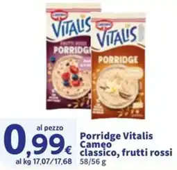 Sigma Porridge Vitalis Cameo classico, frutti rossi offerta