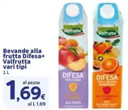 Sigma Bevande alla frutta Difesa+ Valfrutta vari tipi offerta
