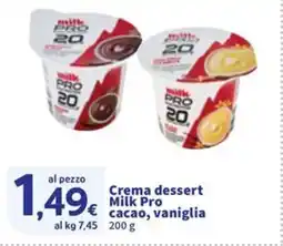 Sigma Crema dessert Milk Pro cacao, vaniglia offerta