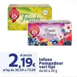 Sigma Infuso Pompadour vari tipi offerta