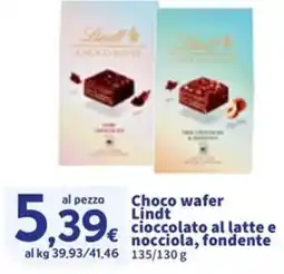 Sigma Choco wafer Lindt cioccolato al latte e nocciola, fondente offerta