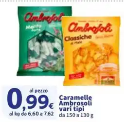 Sigma Caramelle Ambrosoli vari tipi offerta