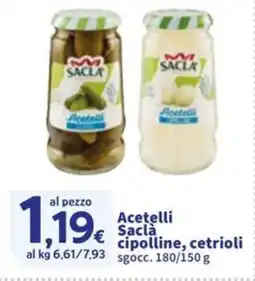 Sigma Acetelli Sacla cipolline, cetrioli offerta