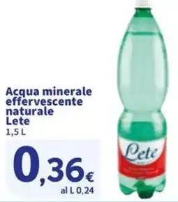 Sigma Acqua minerale effervescente naturale Lete offerta