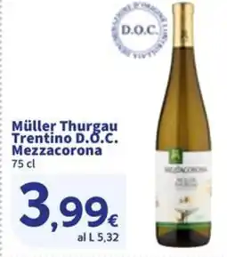 Sigma Müller Thurgau Trentino D.O.c. Mezzacorona offerta
