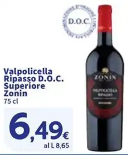 Sigma Valpolicella Ripasso D.O.C. Superiore Zonin offerta