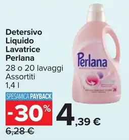Carrefour Market Detersivo Liquido Lavatrice Perlana offerta
