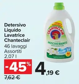 Carrefour Market Detersivo Liquido Lavatrice Chanteclair offerta