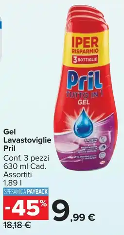 Carrefour Market Gel Lavastoviglie Pril offerta
