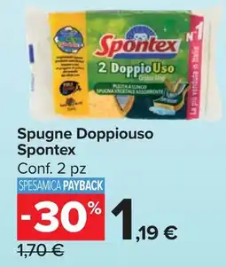 Carrefour Market Spugne Doppiouso Spontex offerta