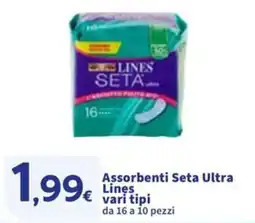 Sigma Assorbenti Seta Ultra Lines vari tipi offerta