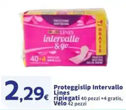 Sigma Proteggislip Intervallo Lines ripiegati 40 pezzi, Velo 42 pezzi offerta