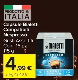 Carrefour Market Capsule Bialetti Compatibili Nespresso offerta