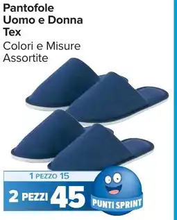 Carrefour Market Pantofole Uomo e Donna Tex offerta