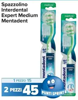 Carrefour Market Spazzolino Interdental Expert Medium Mentadent offerta