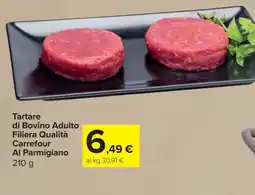 Carrefour Market Tartare di Bovino Adulto Filiera Qualità Carrefour Al Parmigiano offerta