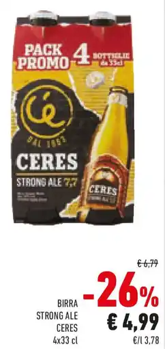 Conad Birra strong ale CERES offerta