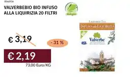 Prezzemolo e Vitale Valverbebio bio infuso alla liquirizia 20 filtri offerta