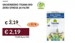 Prezzemolo e Vitale Valverbebio tisana bio zero stress 20 filtri offerta
