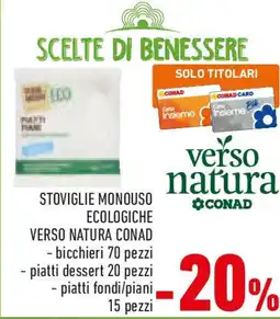 Conad Stoviglie monouso ecologiche verso natura CONAD offerta
