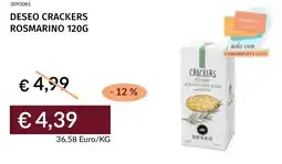 Prezzemolo e Vitale Deseo crackers rosmarino offerta