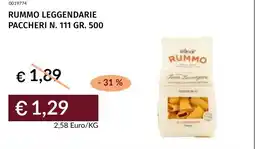 Prezzemolo e Vitale Rummo leggendarie paccheri n. 111 offerta