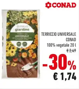 Conad Terriccio universale CONAD 100% vegetale offerta