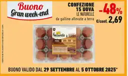 Conad Confezione 15 uova le naturelle da galline allevate a terra offerta