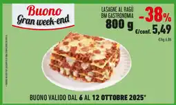 Conad Lasagne al ragù bm gastronomia offerta