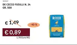 Prezzemolo e Vitale De cecco fusilli n. 34 offerta
