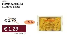 Prezzemolo e Vitale Rummo tagliolini all'uovo offerta