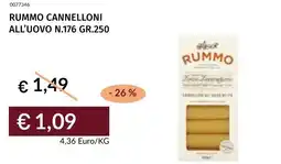 Prezzemolo e Vitale Rummo cannelloni all'uovo n.176 offerta