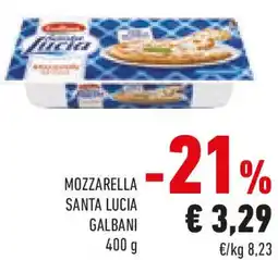 Conad Mozzarella santa lucia GALBANI offerta