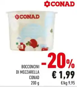 Conad Bocconcini di mozzarella CONAD offerta