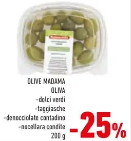 Conad OLIVE MADAMA OLIVA dolci verdi taggiasche denocciolate contadino nocellara condite offerta