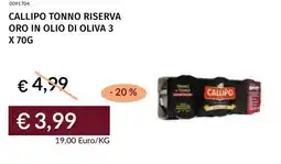 Prezzemolo e Vitale Callipo tonno riserva oro in olio di oliva offerta