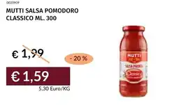 Prezzemolo e Vitale Mutti salsa pomodoro classico offerta