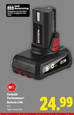 Lidl Parkside Performance Batteria 5 Ah offerta
