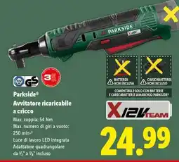 Lidl PARKSIDE Avvitatore ricaricabile a cricco offerta