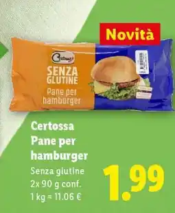 Lidl Certossa Pane per hamburger offerta