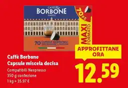 Lidl Caffè Borbone Capsule Miscela Decisa offerta