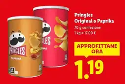 Lidl Pringles Original o Paprika offerta